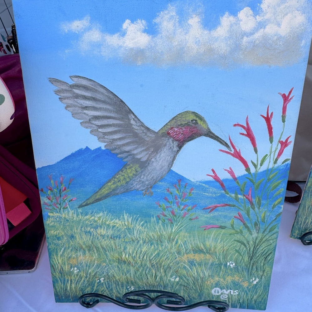 Hummingbird paintings.